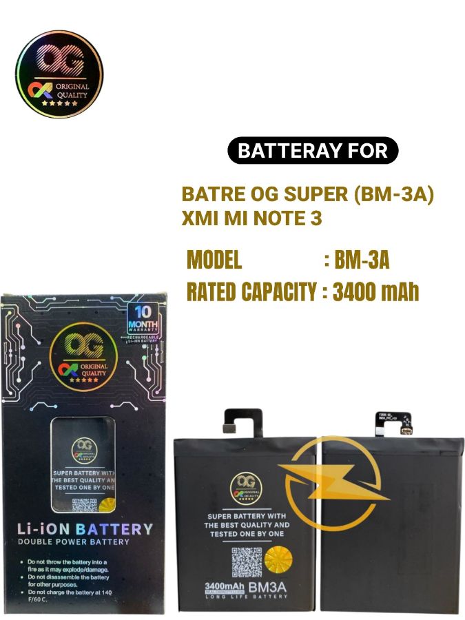 Batre og super (bm-3a) xmi mi note 3