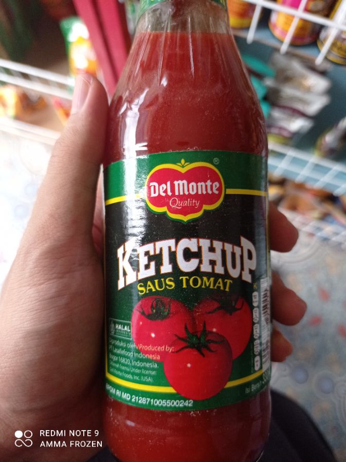 DEL MONTE Tomat ketchup 340ml botol kaca
