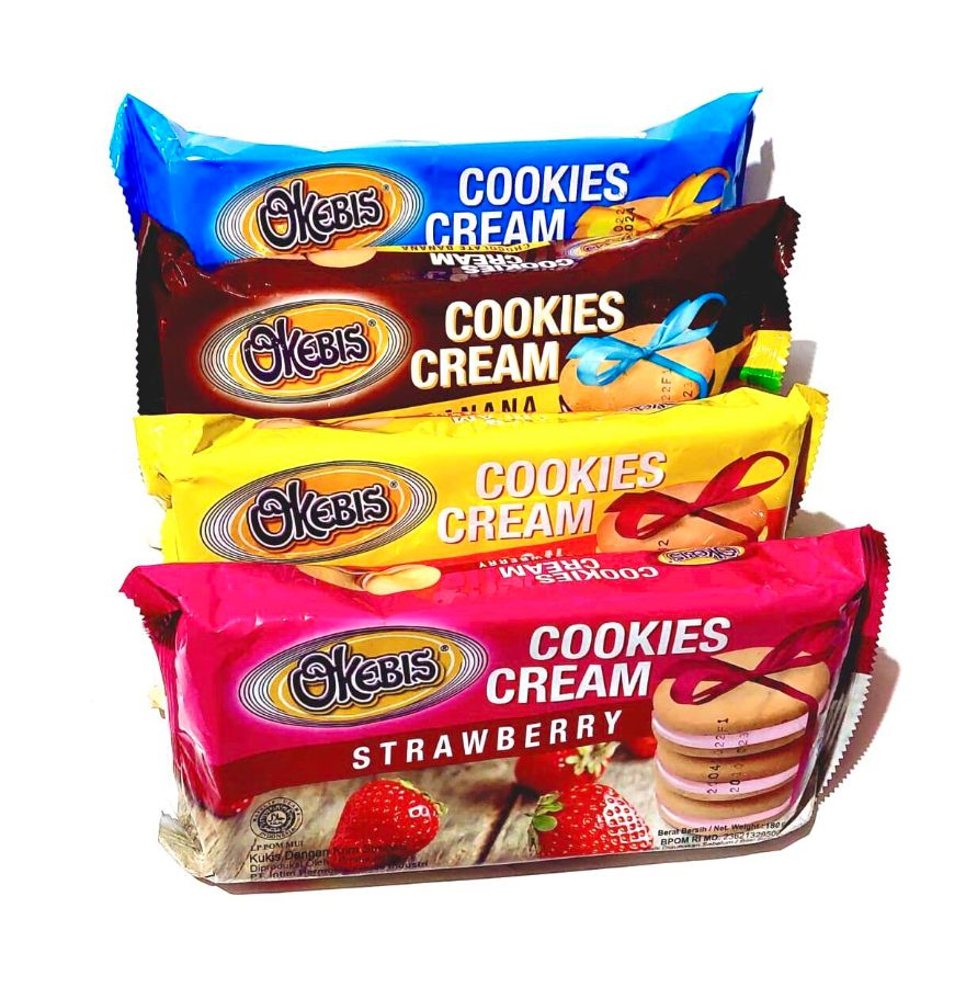 OKEBIS COOKIES CREAM 180/170G (ISI 20) ALL VARIAN