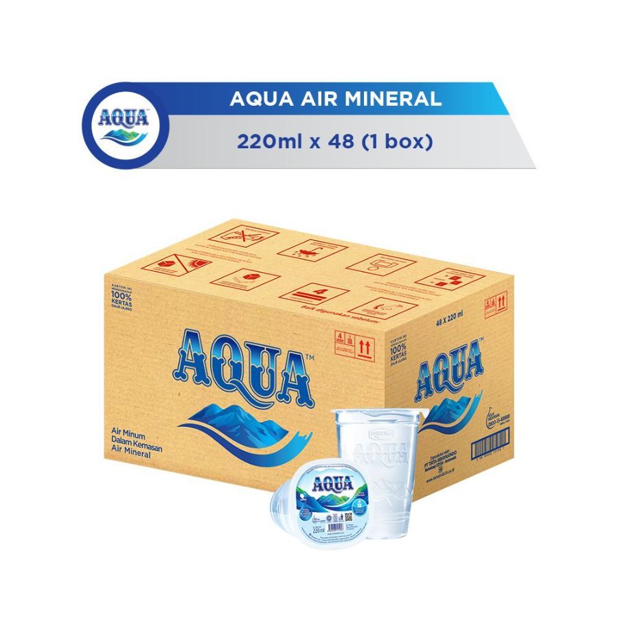 AQUA CUP/GELAS ASLI 220ML
