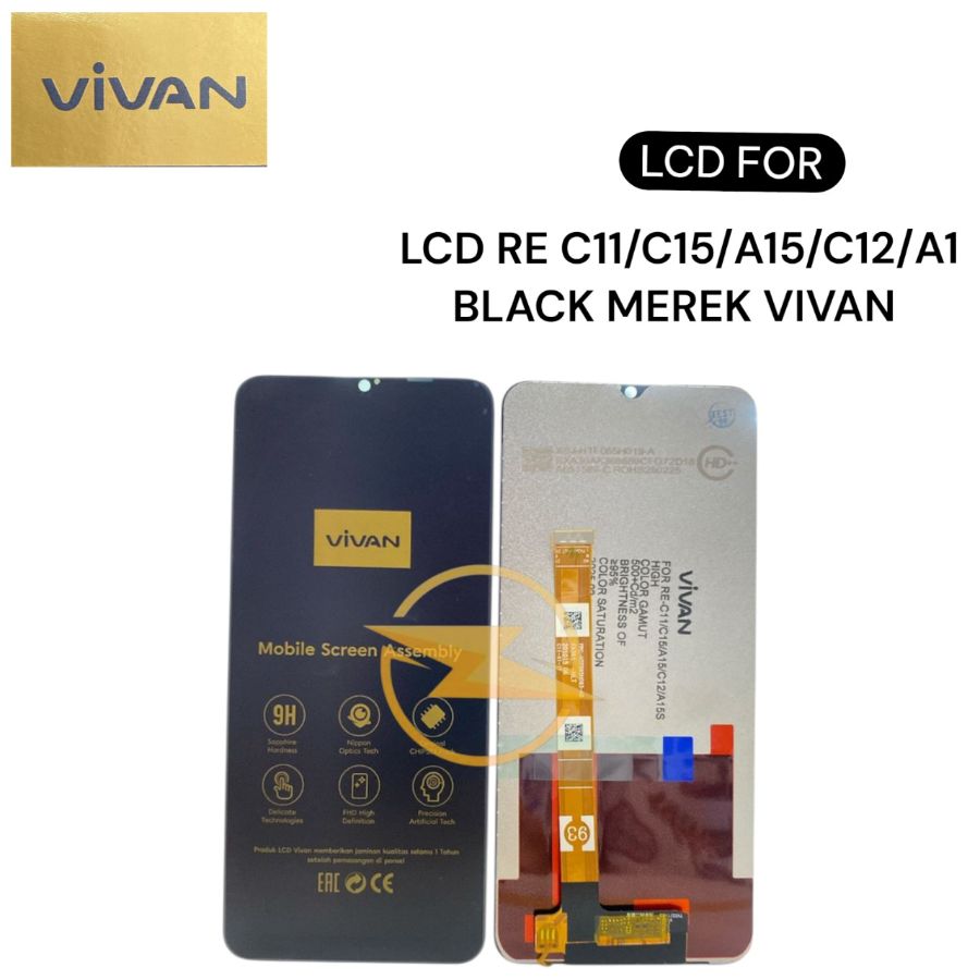 LCD RE C11/C15/A15/C12/A1 BLACK MEREK VIVAN 